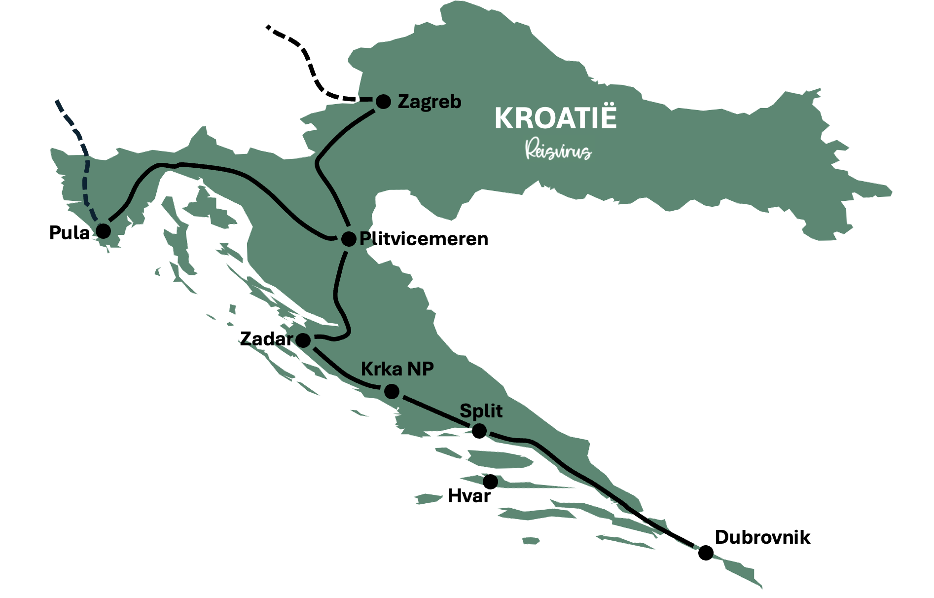 Kaart - Kroatië