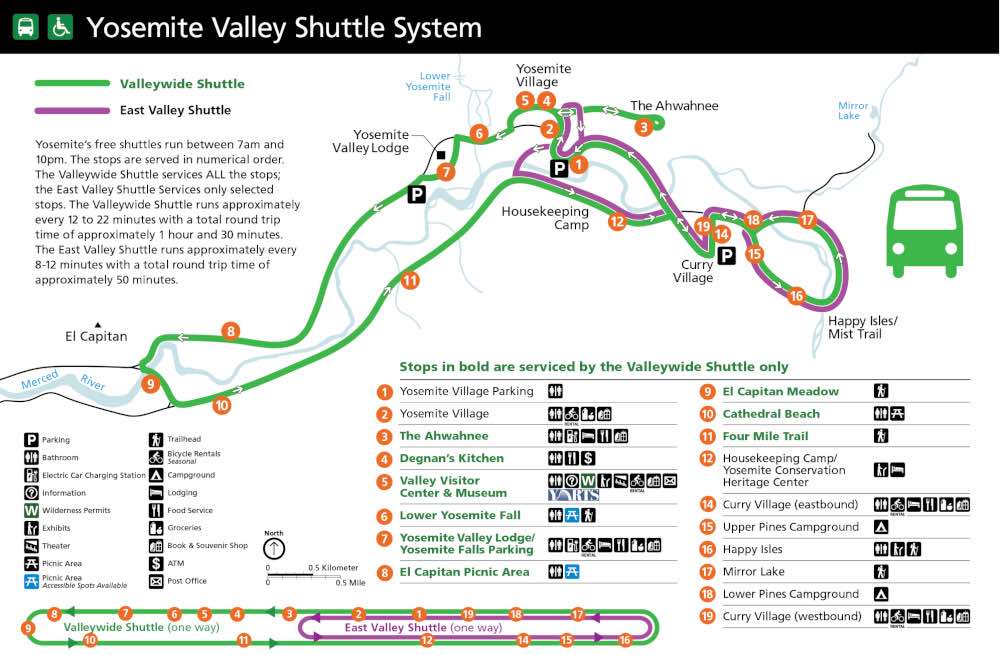 Yosemite Valley Map