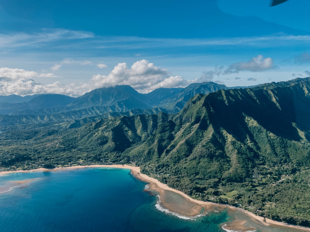 Helikoptervlucht over Napali Coast