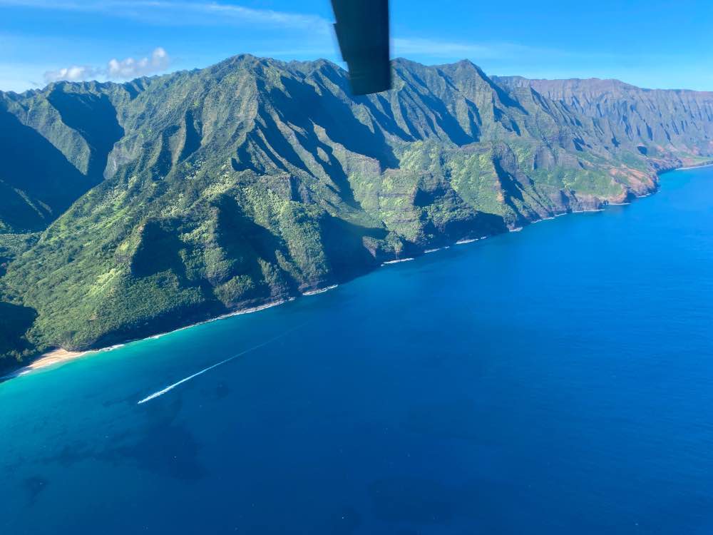 Helikoptervlucht over Napali Coast