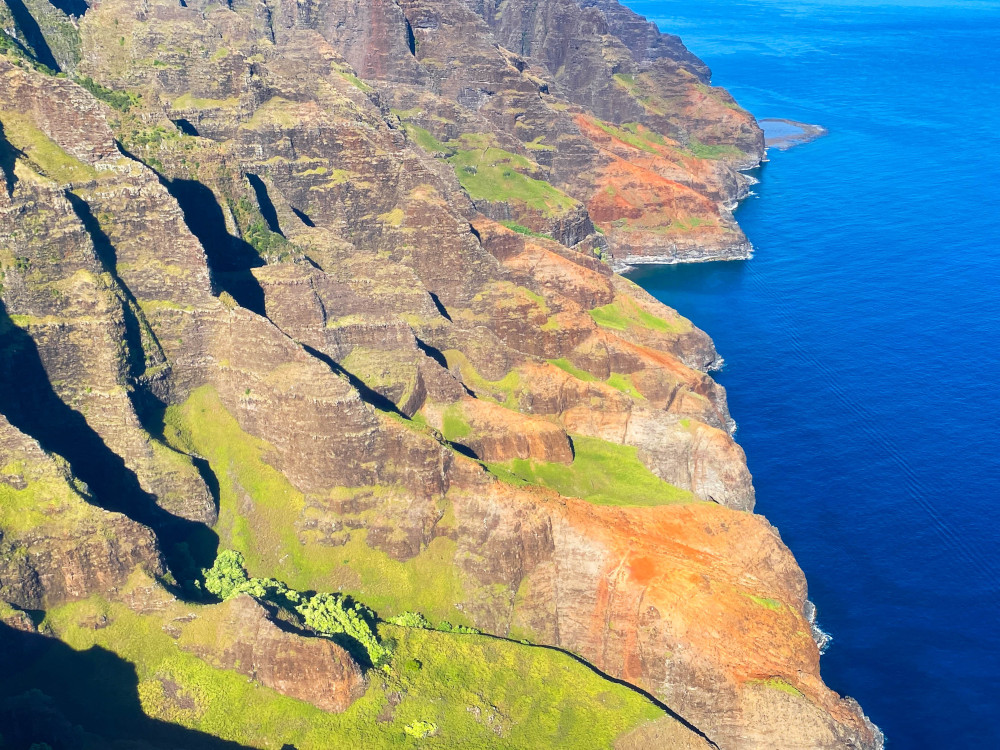 Helikoptervlucht over Napali Coast