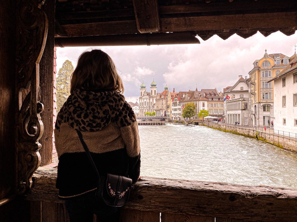 Uitzicht vanaf de Spreuerbrücke